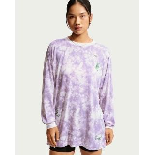 【NIKE 耐吉】長袖上衣 女 AS W NSW OS LS TEE 運動 休閒 寬鬆 紫 (IW1215544)