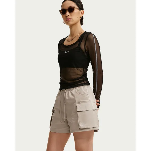 【NIKE 耐吉】短褲 女 AS W NK STREET UTL WVN CARGO S 運動 休閒 工裝 奶白 (IV5010236)