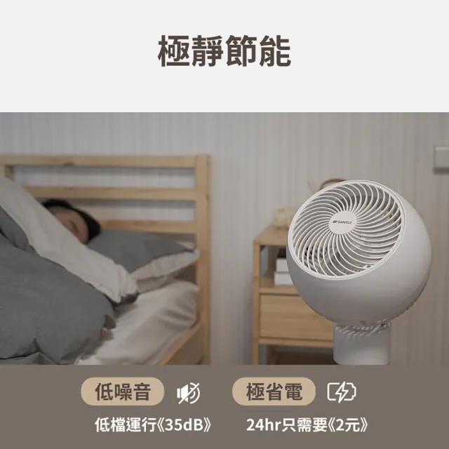 【SANSUI 山水】3D全方位立式循環扇 SDF-9UK 多功能電風扇 循環扇 循環扇 電風扇 靜音 可伸縮 購物節 送禮