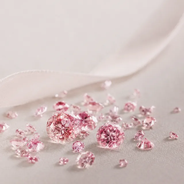 【Alesai 艾尼希亞】粉紅鑽石 50分 14K 玫瑰金 鑽戒 培育鑽石 (3EX 車工 FANCY VIVID PINK 彩鑽)