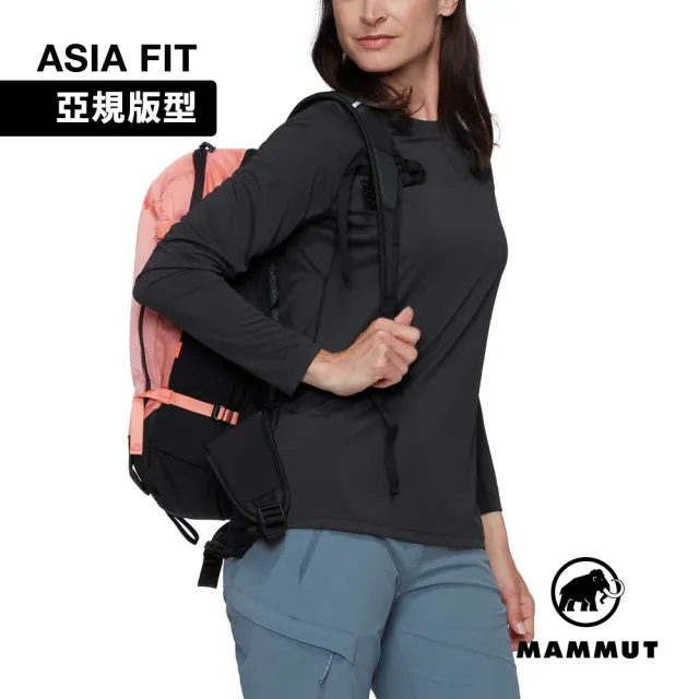 【Mammut 長毛象】Ducan FL Longsleeve AF W 抗菌長袖排汗衣 黑色 女款 #1016-02050