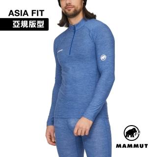 【Mammut 長毛象】TreeWool Thermal FL Half Zip AF 羊毛混紡保暖半拉鍊長袖上衣 奇爾藍 男款 #1016-02370