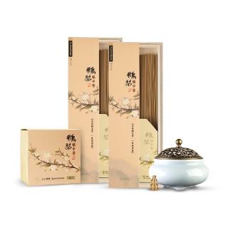 【富山香堂】5件組 凝神聚氣鵝梨帳中香組(古法製作 臥香 盤香 檀香 沉香 鵝梨)