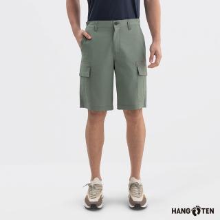 【Hang Ten】Hang Ten- 府綢口袋短褲-男(冰山綠)