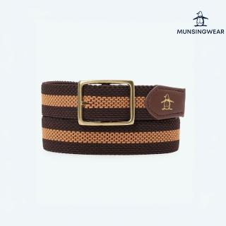 【Munsingwear】企鵝牌 男款卡其色 雙面彈性網布皮帶 MGYJ0201