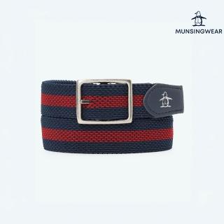 【Munsingwear】企鵝牌 男款深藍色 雙面彈性網布皮帶 MGYJ0201