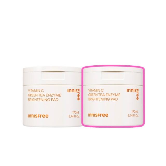 即期品【innisfree】買1送1★維他命C淨亮棉片170ml/60片(2入組)