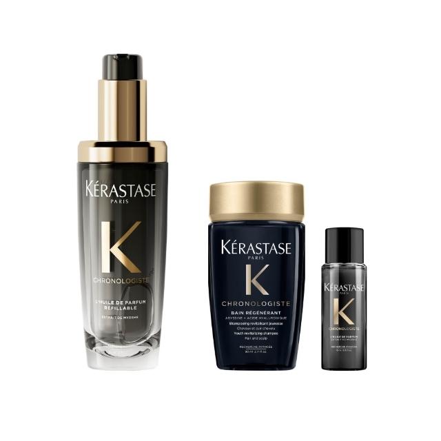 【KERASTASE 巴黎卡詩】黑鑽極萃逆時玫瑰香氛露75ml(新升級/護髮油)