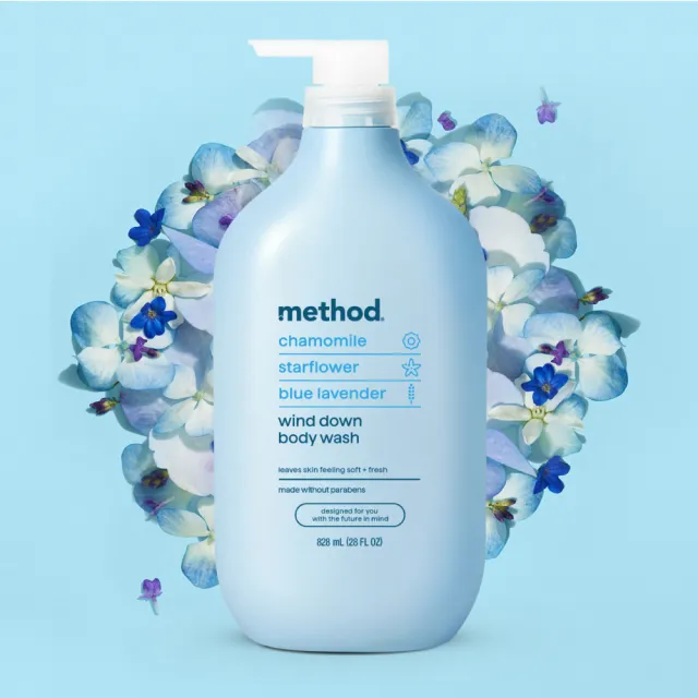【method 美則】感官沐浴乳系列828ml(純粹寧靜 就是滋潤 藍色氣息)