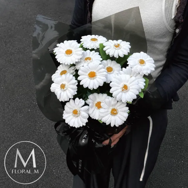 【Floral M】最好的祝福質感非洲菊大型香水花束(情人節花束/告白禮物/求婚花束/香水花束/生日花束)