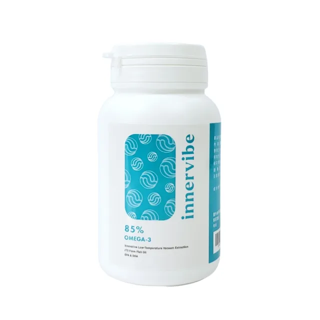 即期品【innervibe】買一送一 挪威 Omega-3 真空萃取 rTG型 頂級高濃度 魚油軟膠囊(60粒/罐)