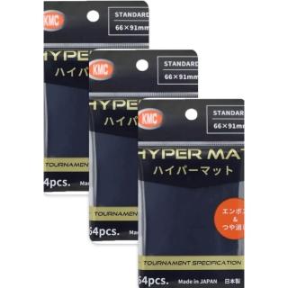 KMC 第二層 黑色 66*91 卡套 牌套 64枚 日本製 (三包入）