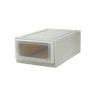 【SHUTER 樹德】單層35cm收納櫃 白櫃透明抽 2入/組 MB-3501