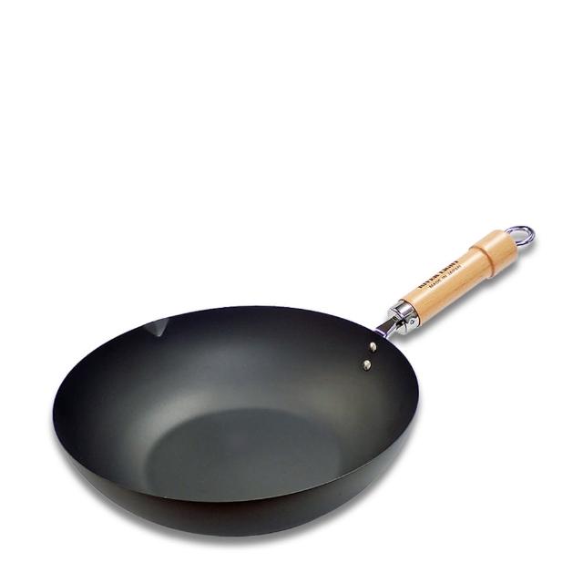 【PREMIUM 極】RIVER LIGHT 日本製窒化鐵炒鍋30cm(不易生鏽無塗層極鐵鍋)