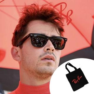 【RayBan 雷朋】亞洲版 Wayfarer經典太陽眼鏡 RB2140F 901S 52mm 霧黑框墨綠鏡片 公司貨(贈RAY BAN托特包)
