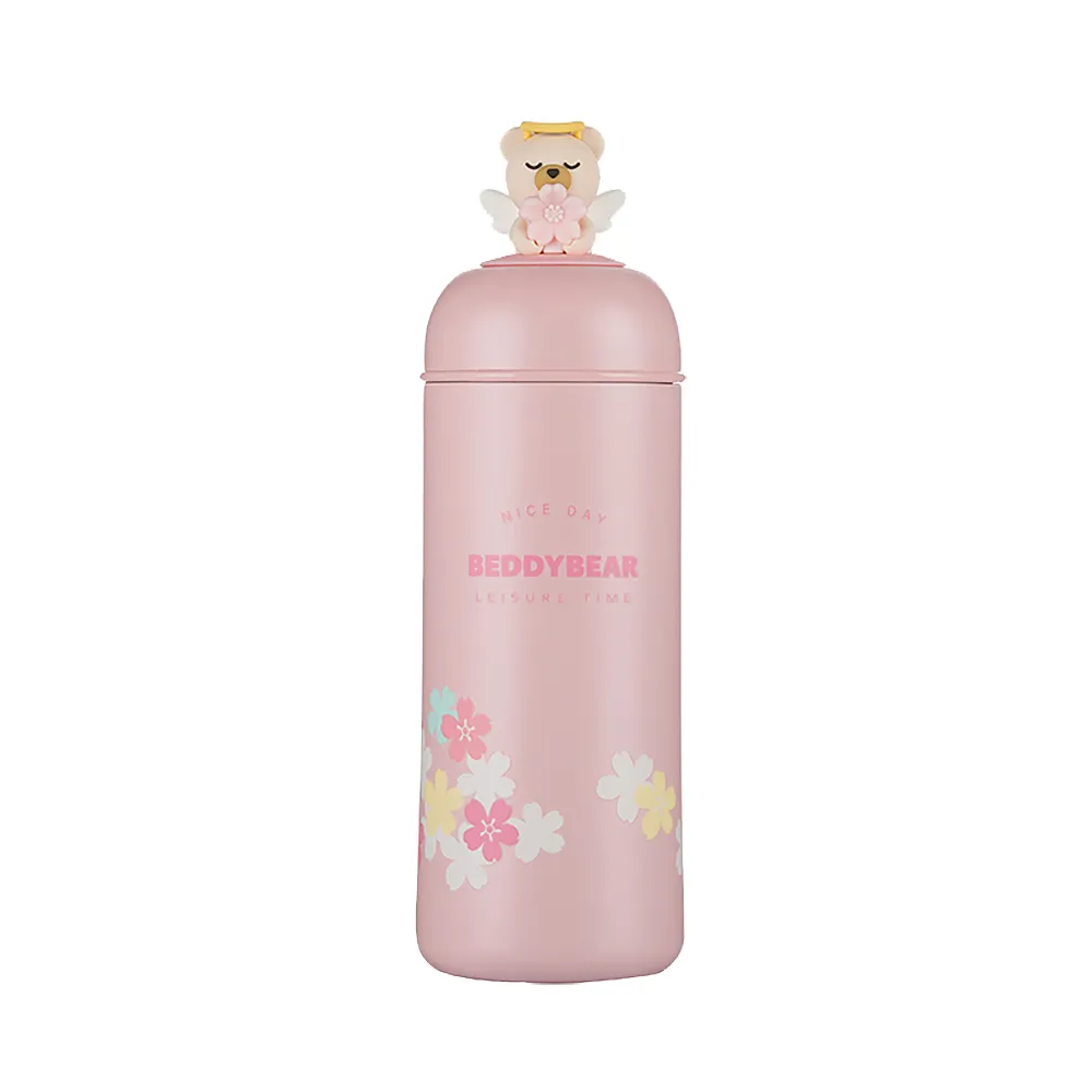 【BEDDY BEAR 杯具熊】BEDDYBEAR 櫻花物語316不鏽鋼保溫瓶 直飲保溫杯350ml(櫻花)