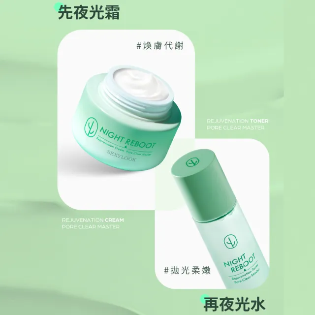 【SEXYLOOK 西西露】仙人掌夜光霜＆棉片囤貨4入組(夜光霜X2＋棉片X2)#煥膚#面膜#韓國製造