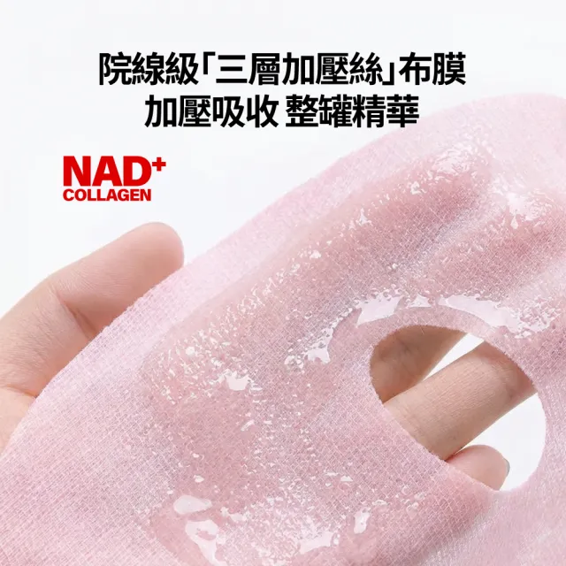 【MIRAE 未來美】專業院線NAD+膠原逆齡面膜 10盒囤貨組 (3片/盒) 抗老