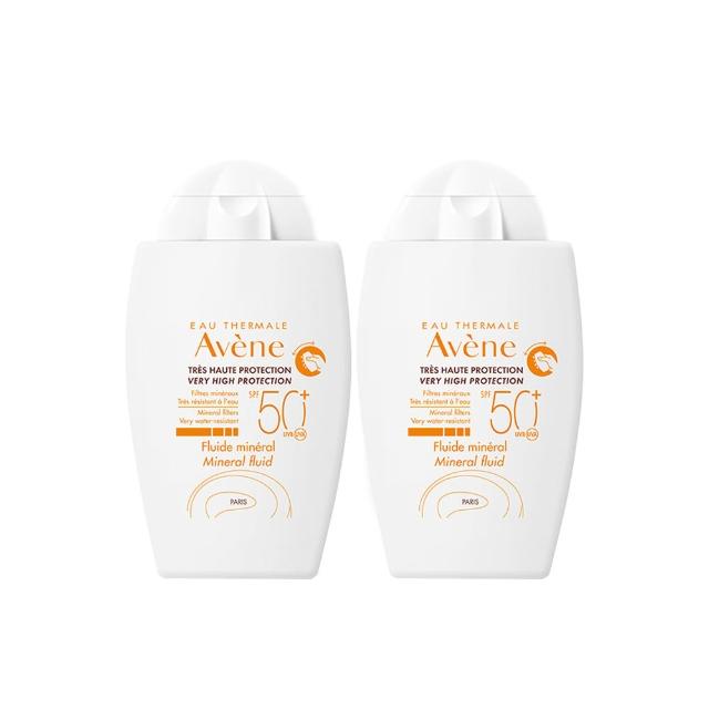 【Avene 雅漾】買一送一★官方直營 物理防曬液SPF50 40ml (特殊美容後/敏感肌推薦)