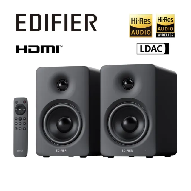 【EDIFIER】M90 2.0藍牙喇叭（HDMI eARC 輸入｜Hi-Res 音質雙認證｜無線遙控器｜電視電腦喇叭｜專屬APP）