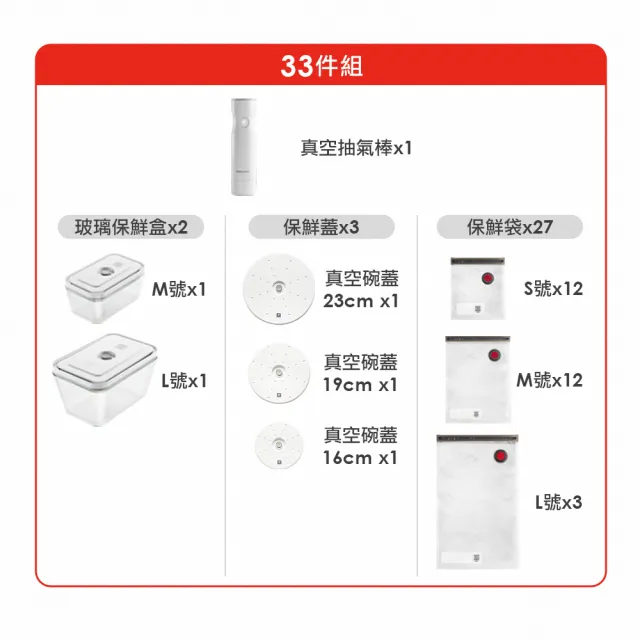 【ZWILLING 德國雙人】FRESH & SAVE真空全方位保鮮33件組(德國雙人牌集團官方直營)