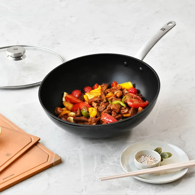 【ZWILLING 德國雙人】Enjoy不沾鍋炒鍋30cm+萬用湯鍋20cm附玻璃蓋(德國雙人牌集團官方直營)