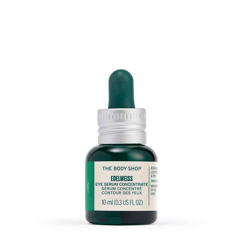 【THE BODY SHOP 美體小舖】雪絨花 漾顏奇肌亮眼精華露-10ML(眼部保養)