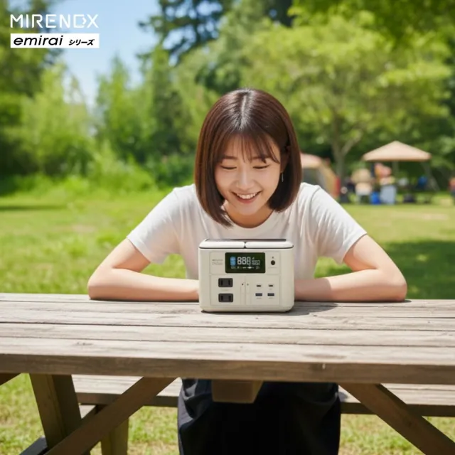 【MIRENEX】emirai NEX430儲能小瓦力PRO＋40W攜帶式太陽能板組合(戶外防災露營小電站/安全耐用磷酸鐵鋰)