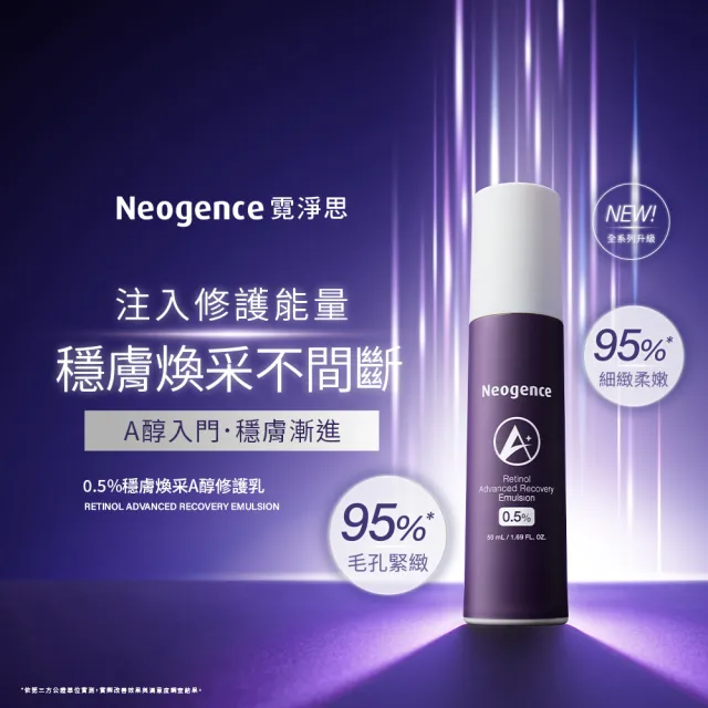 【Neogence 霓淨思】0.5%穩膚煥采A醇修護乳50ml 2入