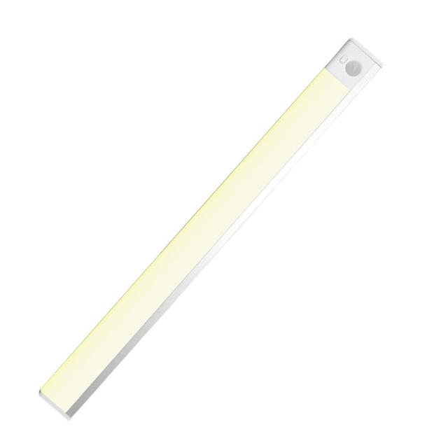 【Glolux】L型多功能USB充電磁吸式LED智能感應燈 緊急照明 小夜燈 40公分(白光+自然光+黃光)