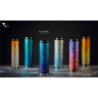 【Titanium 鈦造】鈦造雙開瓶 晶鈦暈彩系列 600ml(鈦保溫瓶 鈦保溫杯 台灣鈦杯 純鈦濾網 環保杯 運動水瓶)