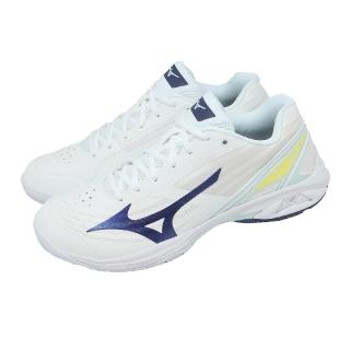 【MIZUNO 美津濃】羽球鞋 Wave Claw 4 男鞋 女鞋 寬楦 白 緩震 回彈 室內運動 71GA2643-15