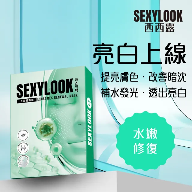 【SEXYLOOK 西西露】牛奶外泌體面膜4片/盒_任選(海茴香水光/積雪草保濕)