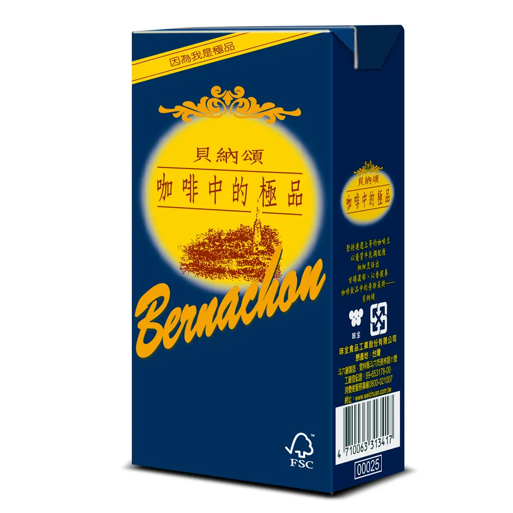 【貝納頌】經典咖啡375ml(24入/箱)