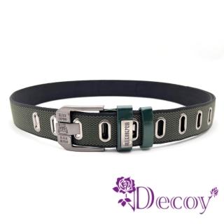 【Decoy】雙色編織 復古時尚寬版針釦尼龍腰帶/顏色可選