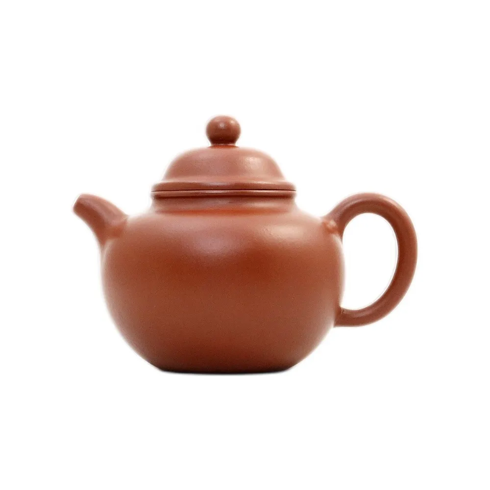 【唐泉茗茶】朱泥掇球壺(宜興紫砂壺 球孔 160cc)