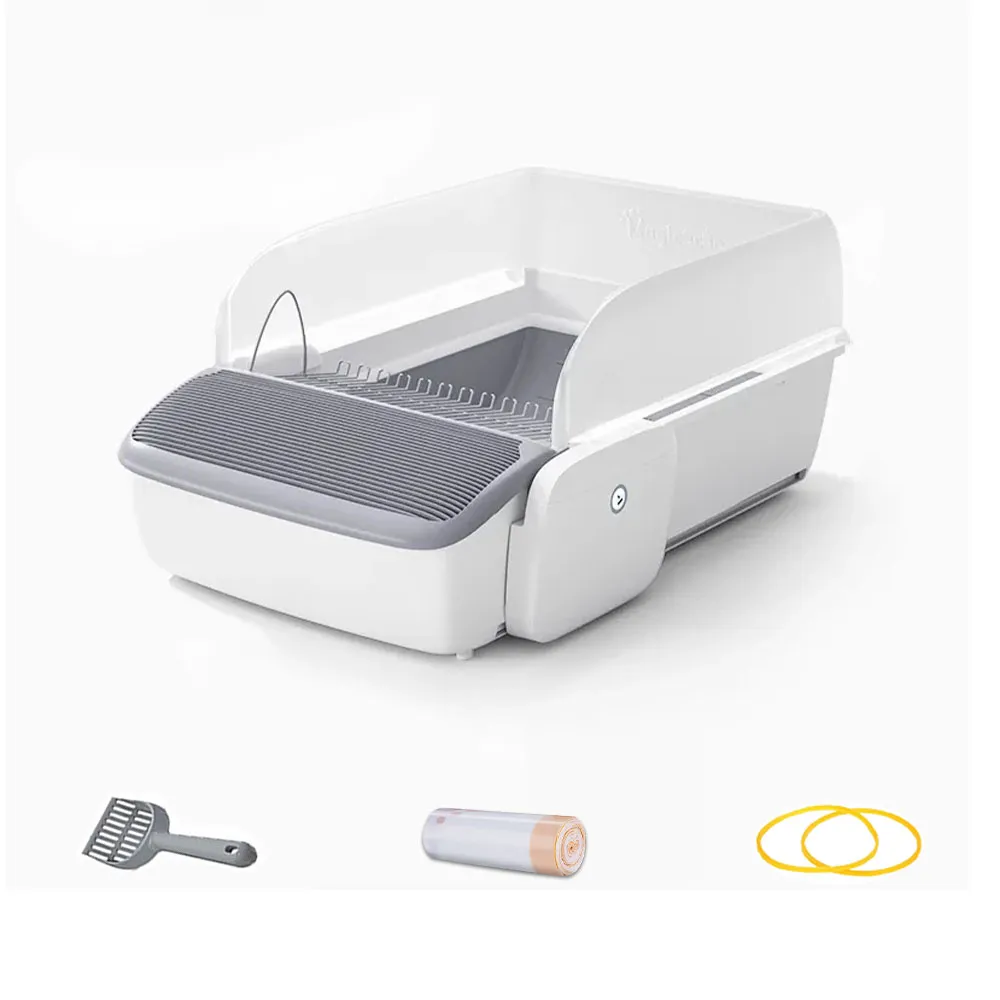 【MAGICSCOOP 魔鏟】全自動開放式貓砂機 貓砂盆 M1 Pro-輕享版套餐(全貓砂通用/智能防夾/遠程操控)