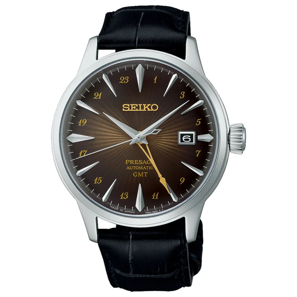 【SEIKO 精工】PRESAGE 調酒師 GMT動力儲存機械錶/40.5mm 父親節 (4R34-00J0Q SSK039J1)