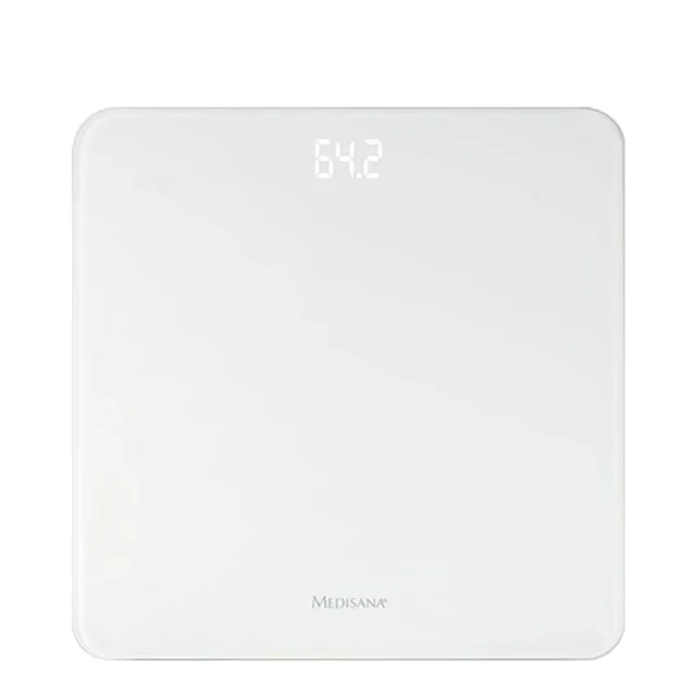【medisana】極簡玻璃體重計 時尚白 PS435(體重機/復健科醫師推薦)