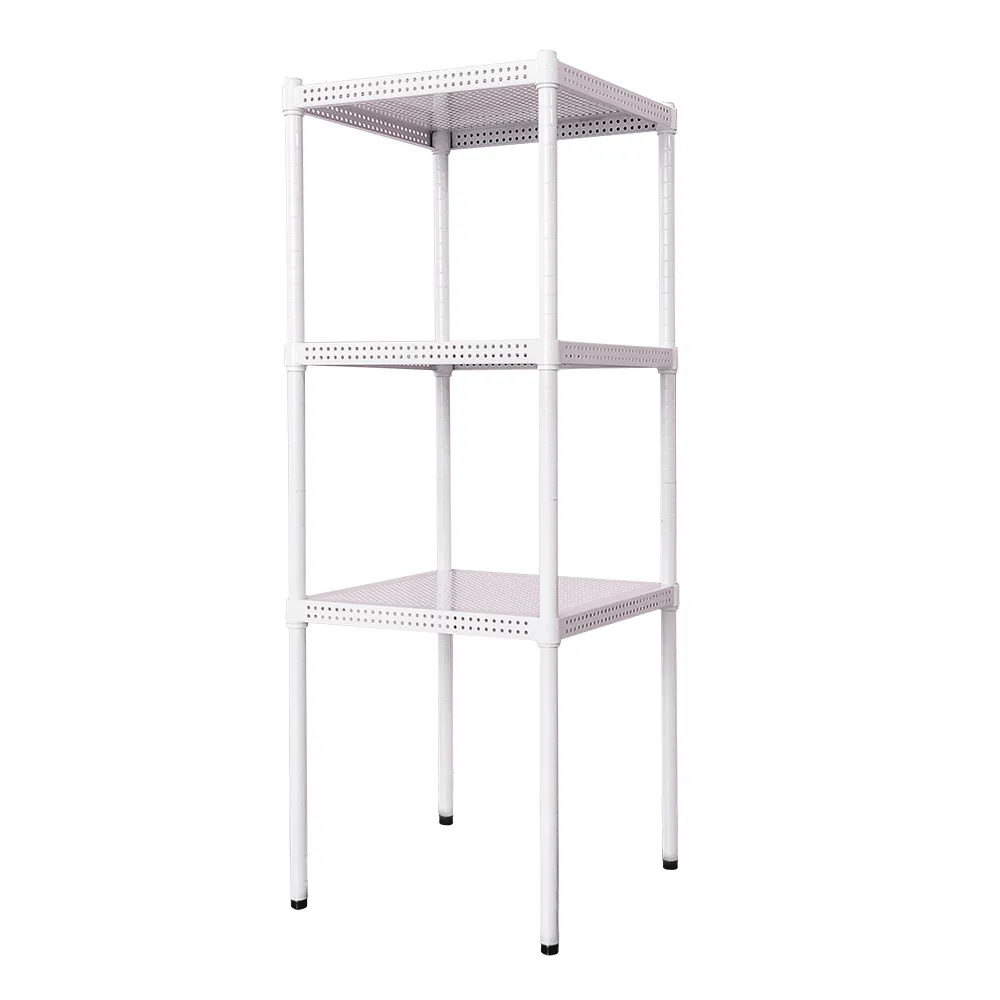 【dayneeds 日需百備】極致美學 45x45x120公分烤漆三層架(沖孔鐵架/收納層架/展示架/層架/鐵架)