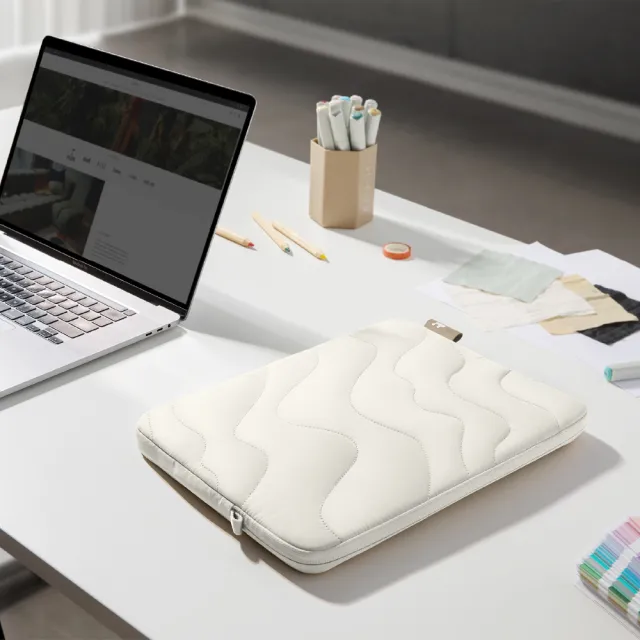 地球紋理 白 筆電包內袋 14吋MacBook Pro M1-M5新款適用(MacBook Pro M1-M5)
