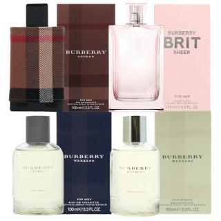 【BURBERRY 巴寶莉】淡香精/淡香水 100ml(粉紅風格/倫敦男性/週末女性/週末男性.多款任選)