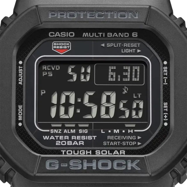 【CASIO 卡西歐】G-SHOCK 太陽能 經典方形電子腕錶 錶 手錶 送禮(GW-M5610U-1B)