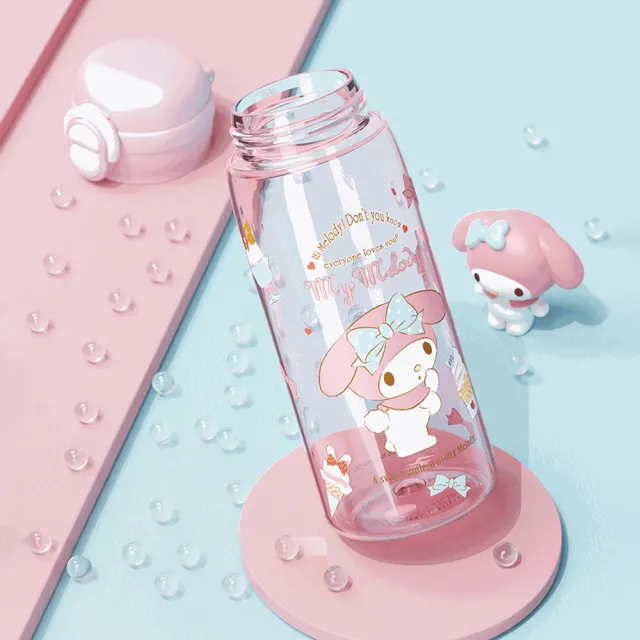 【SANRIO 三麗鷗】三麗鷗家族Tritan直飲吸管雙飲太空杯水壺500ml不含雙酚A(酷洛米/大耳狗/美樂蒂/凱蒂貓)