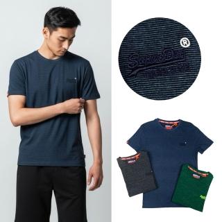 【Superdry】極度乾燥 素T 混色 圓領 男版 短袖 短T 上衣 T恤 印度製 Superdry 保證正品(短袖 T恤8022CX5)