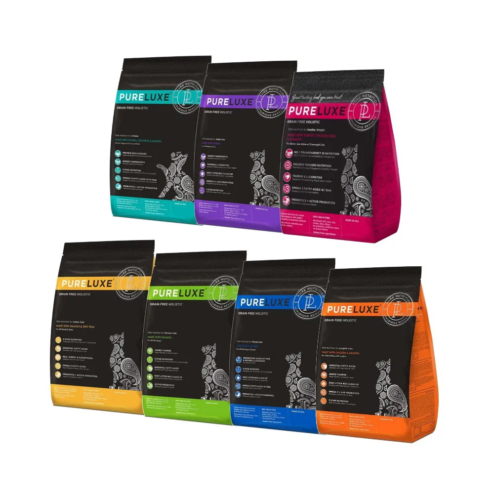 【PURELUXE 純華】天然無穀貓糧5kg/11lbs(全齡貓/高齡貓/扁臉貓/幼貓/孕&哺乳貓/貓飼料/貓乾糧)