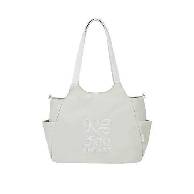 【NINE WEST】休閒高密度尼龍托特包 通勤包 側背包 NW82923(灰綠色)