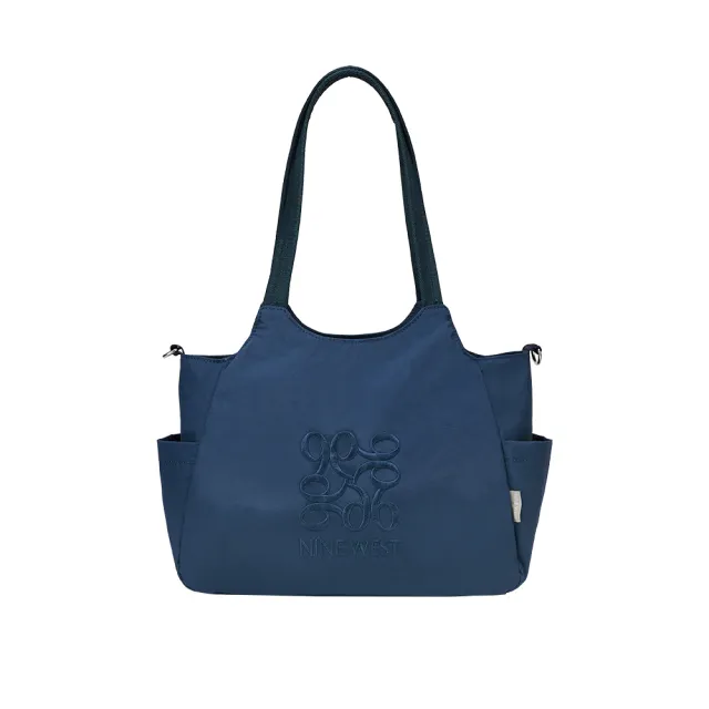 【NINE WEST】休閒高密度尼龍托特包 通勤包 側背包 NW82923(藍色)