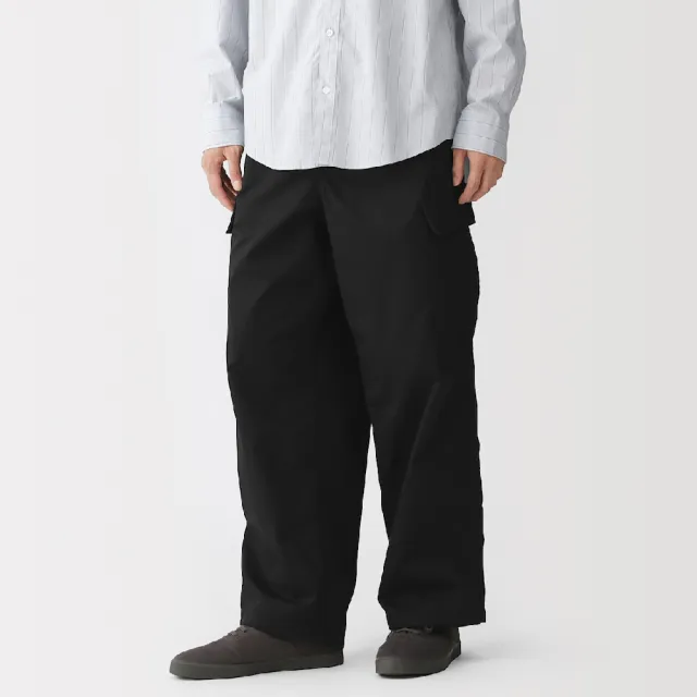 【MUJI 無印良品】男水洗棉舒適工作褲(深灰/黑色/深綠)