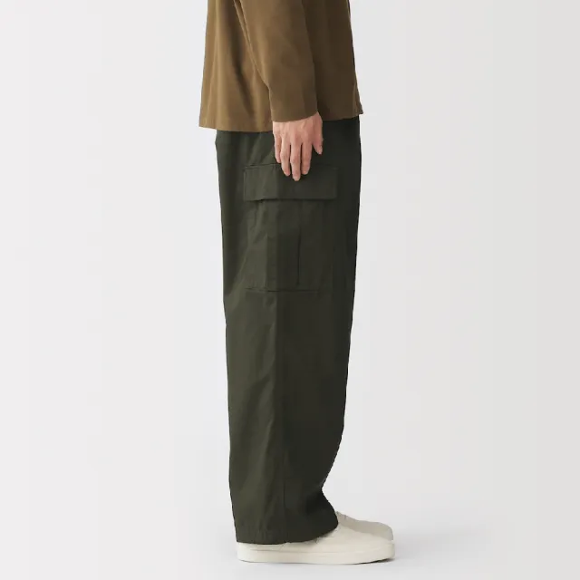 【MUJI 無印良品】男水洗棉舒適工作褲(深灰/黑色/深綠)